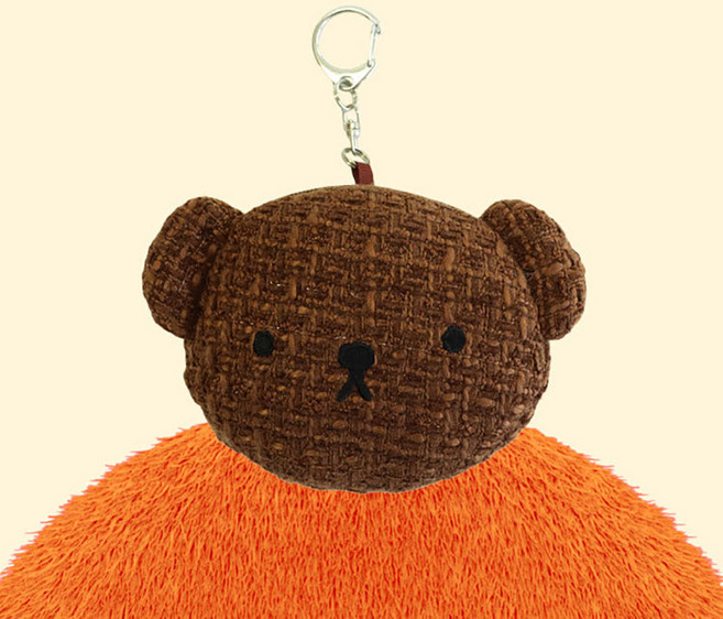 [DND] 미피 트위드 동전지갑 키링-보리스