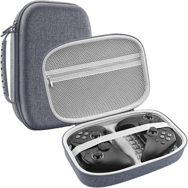 듀얼 컨트롤러 보관함 케이스 스위치 2 Pro 컨트롤러용 캐링백 2구 Thunderobot GameSir Flydigi Betop 4 Pro Asura 호환, 1개, 그레이