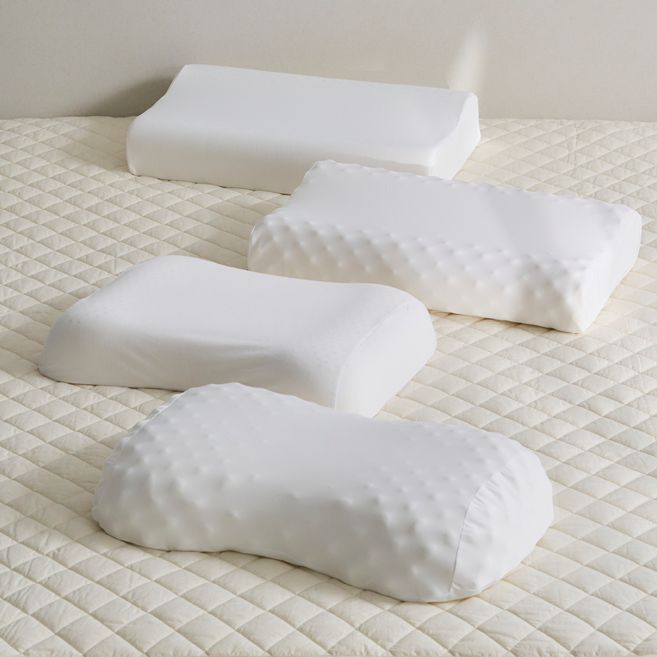 태국 라텍스베개 경추베개 편한 기능성 굴곡 하트 컨투어 베개모음, 굴곡지압베개, 1개