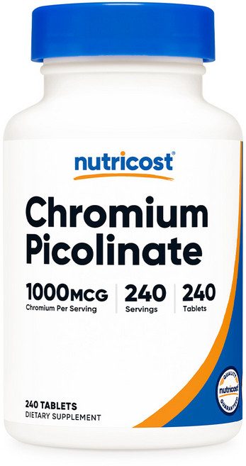 뉴트리코스트 크로뮴 피콜리네이트 1000mcg 240태블릿, 1개, 단품, 240정
