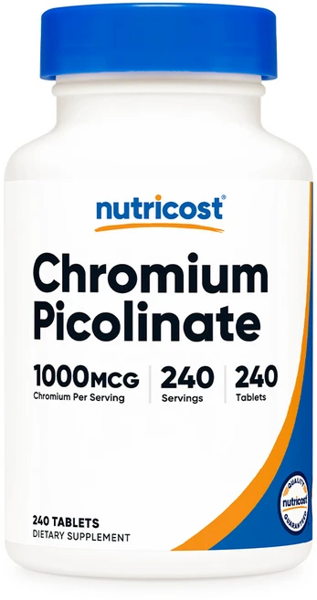 뉴트리코스트 크로뮴 피콜리네이트 1000mcg 240태블릿, 1개, 단품, 240정 - 쿠팡