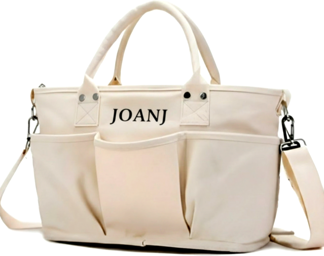 조앤제이 가벼운 10포켓 유모차호환 국민 기저귀가방 + 스트랩 세트, 크림화이트