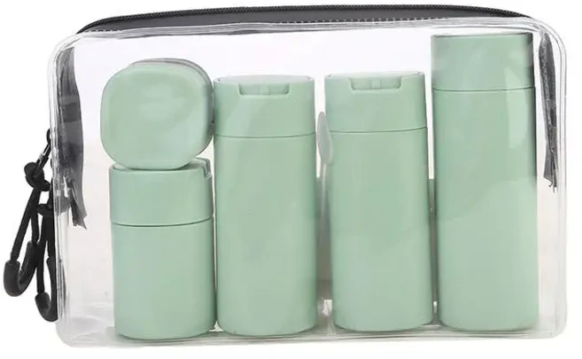 북유럽 스타일 휴대용 여행 분할 병 세트 마카롱 리필 로션 샴푸 스퀴즈 튜브, 03 Green