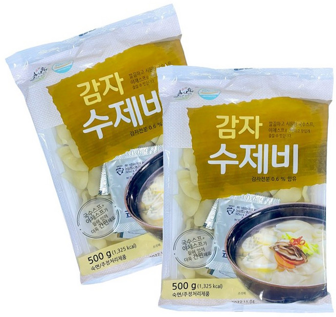 송학식품 감자수제비, 500g, 1개, 1RVT_송학 감자수제비 500g