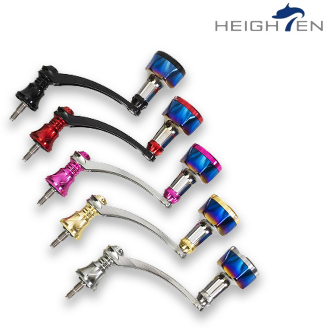 하이텐 국궁 56SP 튠 싱글 오로라제트 스피닝릴 시마노 다이와 호환 튜닝 핸들, 블랙