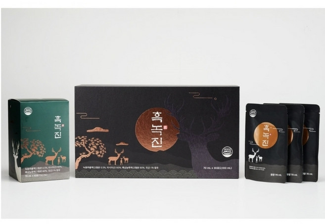 더바른식탁 녹용 70mlx30포 러시아 녹용 진액 흑삼 구증구포 흑삼진 흑삼진액, 1세트