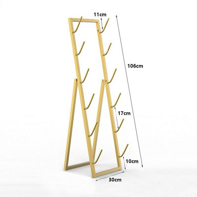 스노우보드거치대 보관대 스탠드 진열대 서핑 펀칭 디스플레이 서핑보드, 4. 골드 6단 30x106