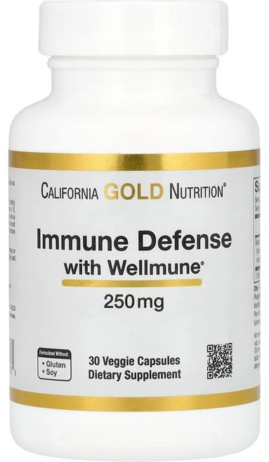 California Gold Nutrition 면역력 강화 Wellmune® 함유 베타글루칸 250mg 베지 캡슐 30정 CGN-01793, 1개 - 쿠팡
