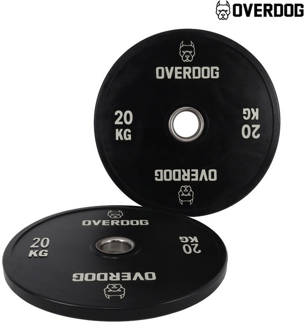 오버독 범퍼플레이트 (중량봉용), 중량봉용원판, 2개, 20kg