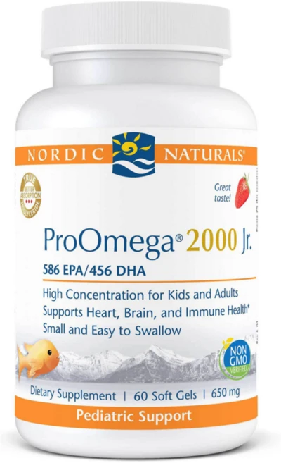 노르딕내추럴스 프로오메가 2000 주니어 오메가3 1120mg EPA/DHA 60소프트젤, 1개, 60정, 60정 - 쿠팡