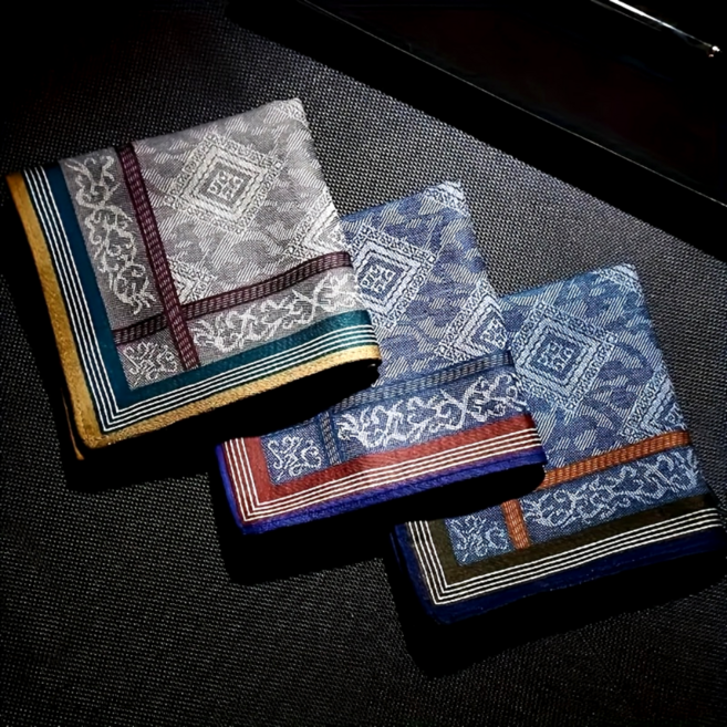 세련되고 고급진 남자 순면 손수건 3종 세트