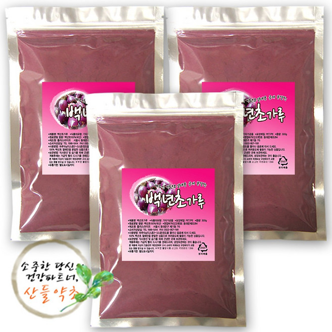 산들약초 제주산 백년초 가루 분말, 3개