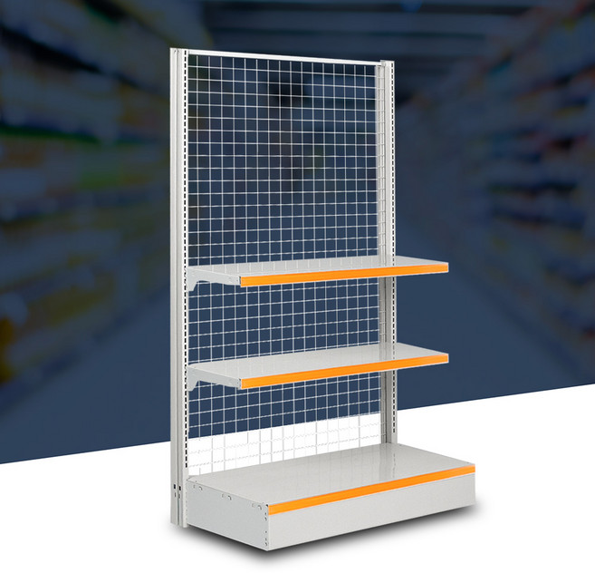 곤도라 진열대 편의점 슈퍼 마트진열대 약국 휴게실 과자 상품 진열대 3단, 600, 밑선반450/중선반330, 1900 벽앤드 연결형, 1개