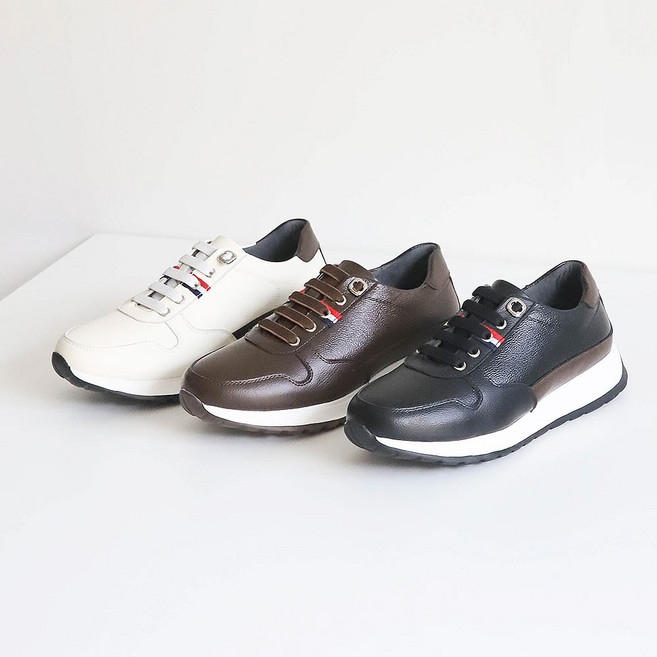 [모피어스] 소가죽 남성 캐주얼화 핸즈프리 밴딩끈 스니커즈 로퍼 구두 BKHB0717