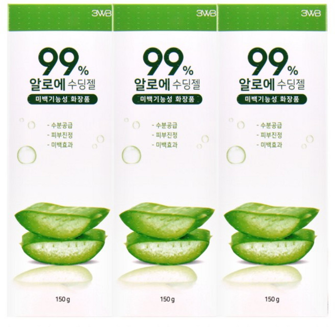 3WB 알로에 수딩젤 150ml, 1개