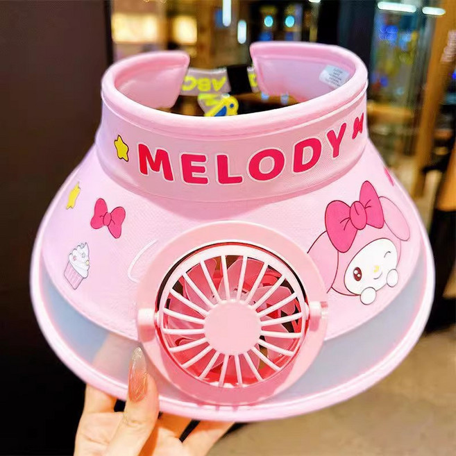 BAFC1857 선풍기 모자 키즈 선캡 자외선 차단 모자 큐티 캐릭터 사내아이 여아 여름 모자