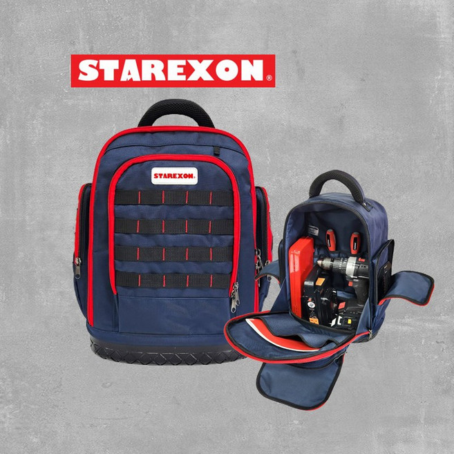 스타렉슨 공구가방 TB-P018 배낭형 백팩 23포켓 툴백 생활방수 공구집 공구수납, 1개