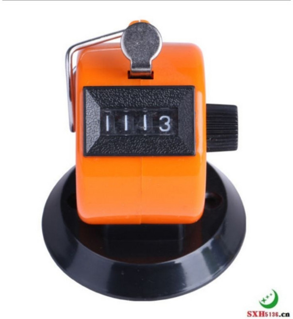 機械計數器 底座型, 橙色, 1個