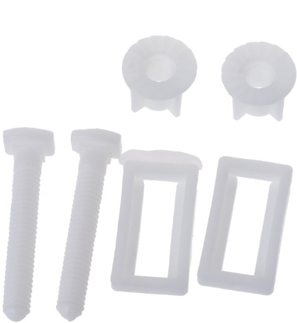 1쌍 변기 힌지 볼트 나사 고정 피팅 키트 변기 수리 부품, 하얀색, 01 화이트