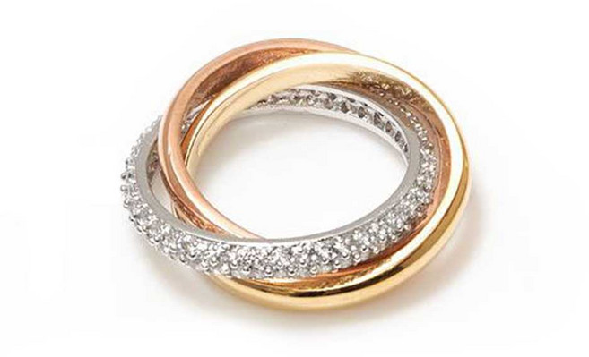 트리플링 꼬임반지 트리니티 링 삼색반지 [라마티나]