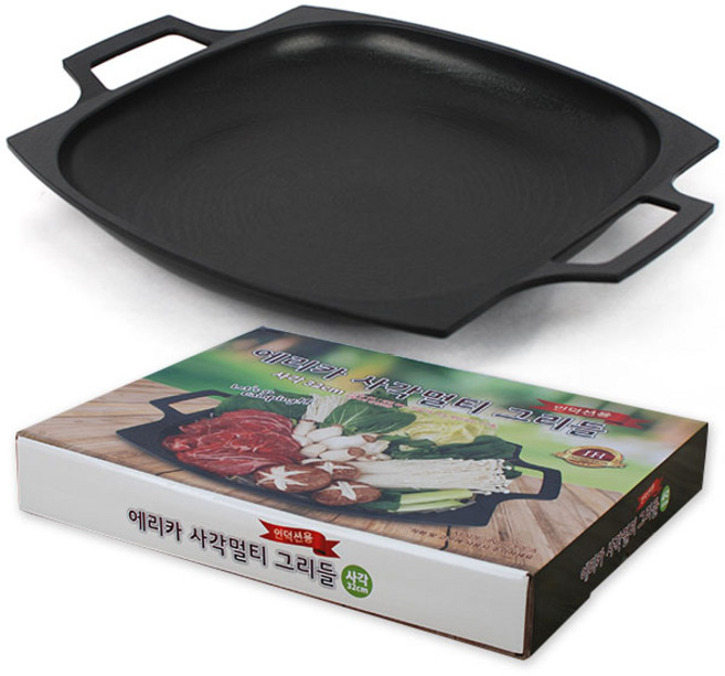국산 다용도IH 그리들모음 원형 사각팬 인덕션겸용 솥뚜껑팬 고기불판 삼겹살구이팬 구이판, 1개
