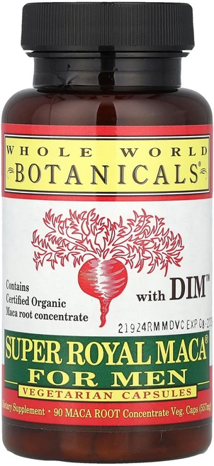 Whole World Botanicals Super Royal Maca® For Men 90 VegCaps, Whole World Botanicals, Super, 1개 - 쿠팡
