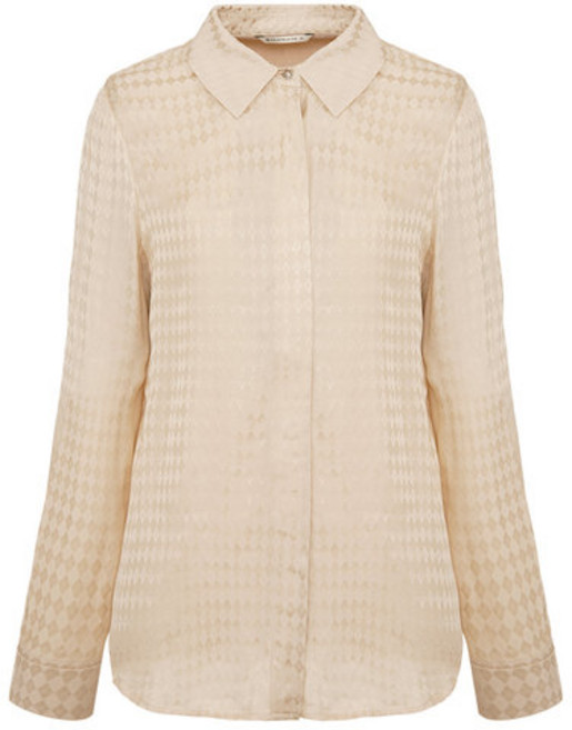 택가 185 000원 샤트렌 자카드 체크 셔츠카라 블라우스HCCMBL102 1185712