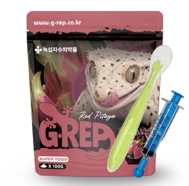 용과맛 지렙 슈퍼푸드 100g 녹십자 크레스티드게코 사료 핸드피딩용 주사기 스푼 색상랜덤 - 쿠팡
