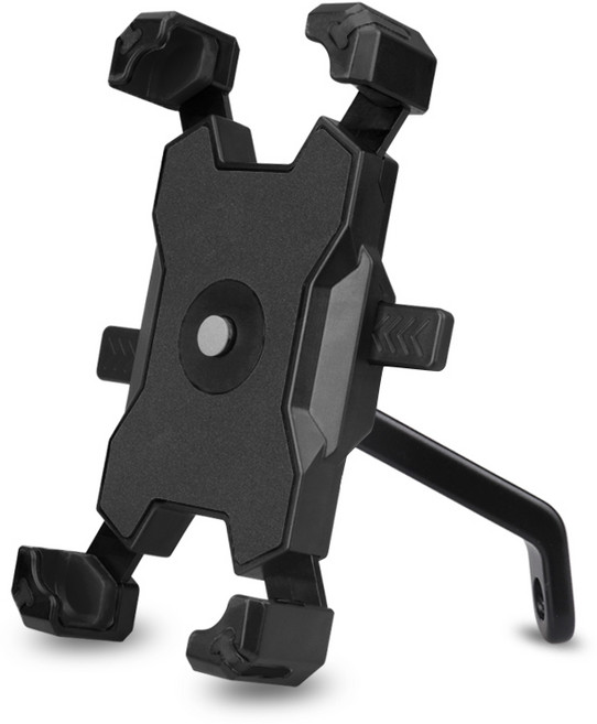 자전거 오토바이 원터치 휴대폰 거치대, 블랙_오토바이형, 1개