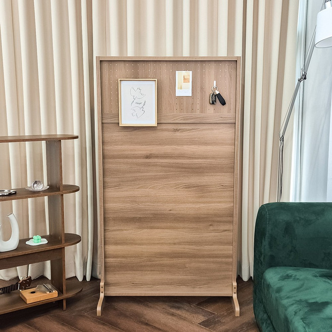 카미코코 공간분리 가벽 가림막 스탠드 타공판 펀칭 파티션 635x1500, 아카시아