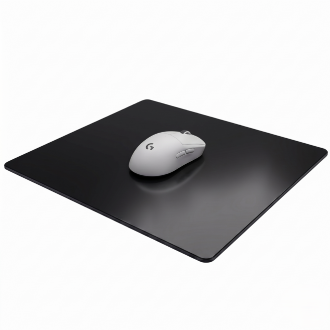 노르타 강화 유리 마우스패드 게이밍 사무용, 1개, 게이밍블랙 400x450mm