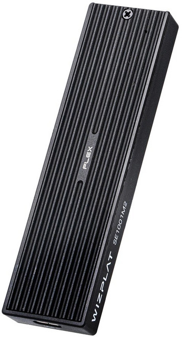 위즈플랫 초슬림 NVMe M.2 외장SSD 케이스 USB-C USB3.2 Gen2 10G 알루미늄 인클로저, 1개, SE1001M2