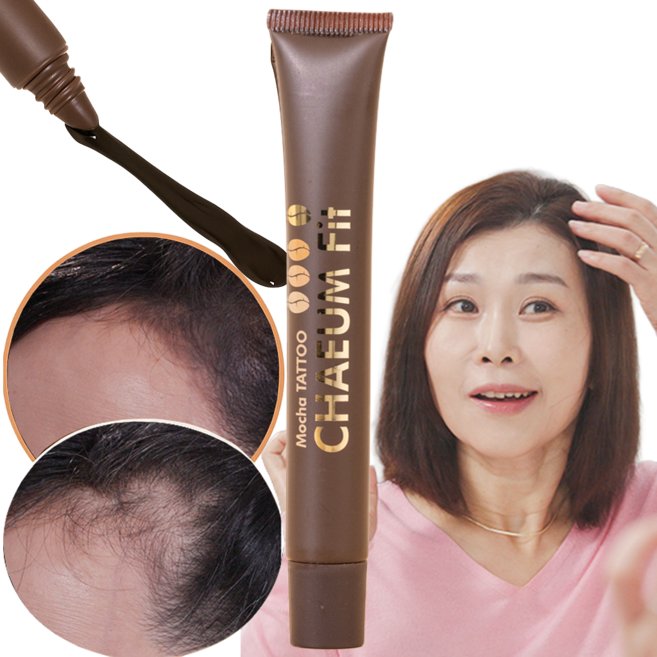 모카타투 채움핏 1+1 행사상품 탈모 타투 정수리 가르마 헤어라인 커버 스틱, 2개, 어두운 갈색