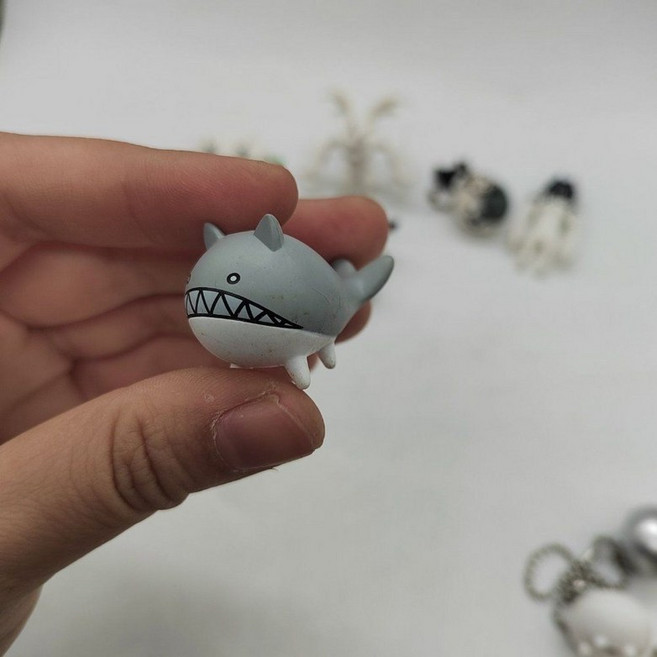 에그미 피규어 특별편 20종 냥코대전쟁 메지루시반다이 키링 벌크 반다이 캡슐 고양이 전쟁, 4, 1개, P