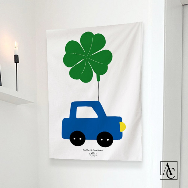 더아트컴퍼니 풍수 일러스트 인테리어 그림 패브릭 포스터 액자 외 13종, 13.클로버카