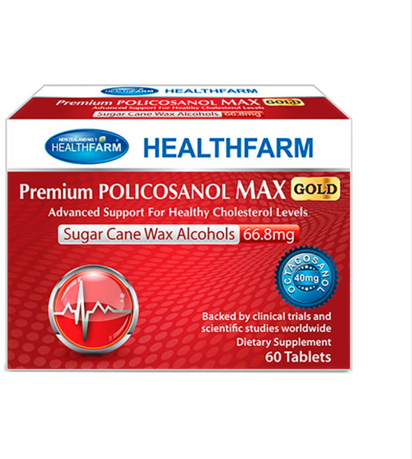 뉴질랜드 헬스팜 폴리코사놀 맥스 66.8mg 60캡슐 2개월분 최고등급 옥타코사놀, 1개, 60정