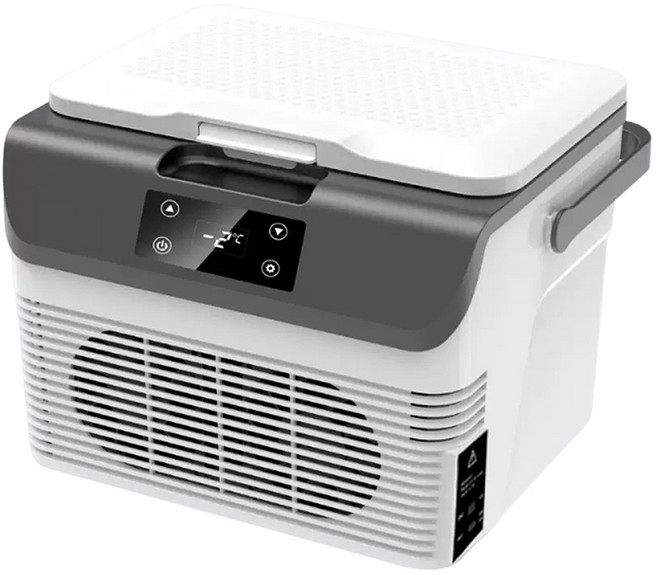 15L 臥式車載冰箱 雙核製冷 觸屏數顯, 白色, 15L臥式雙核數顯12V24V