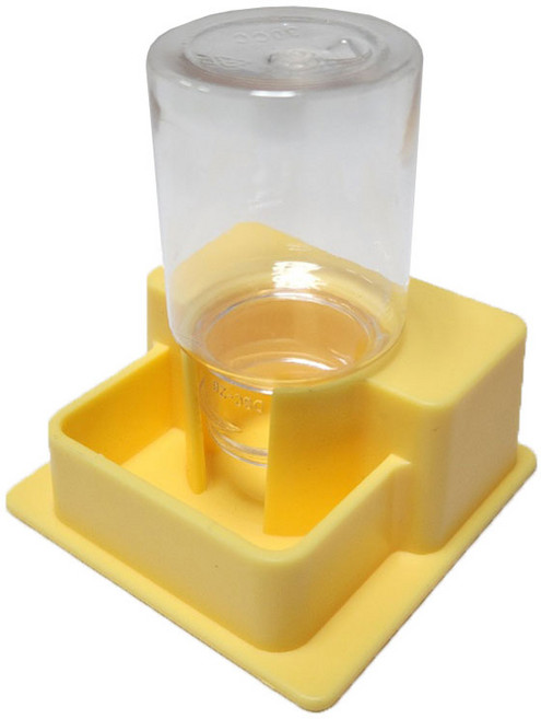 꼬망구 크레스티드 게코 파충류 도마뱀 자동급수기, 옐로우, 1개