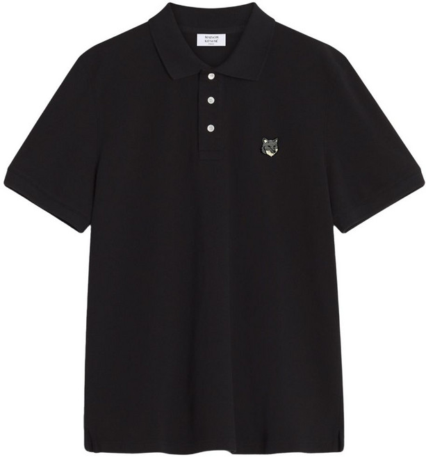 메종키츠네 폭스 헤드 자수 폴로 셔츠