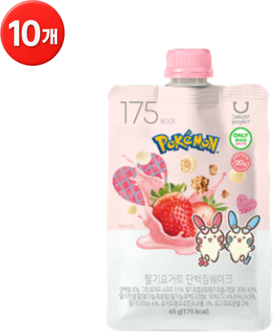 딜라이트 프로젝트 단백질쉐이크 45g 10개입, 10개