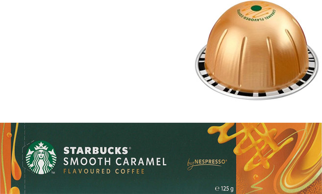 네스프레소 버츄오 캡슐 스타벅스 스무스 캐러멜향 커피, 12.5g, 1박스, 10개입