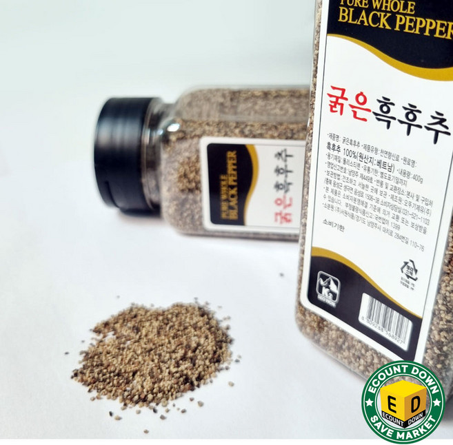 굵은 후추 400g 흑후추분말 100% 후추가루 페퍼 후레이크, 1개