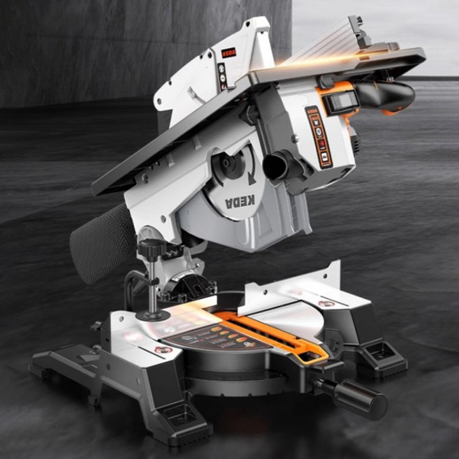 1500W 220V 전기 복합 톱 10인치 각도절단기 45도 고출력 목공 절단기 알루미늄 절단기, 01 2 Blade