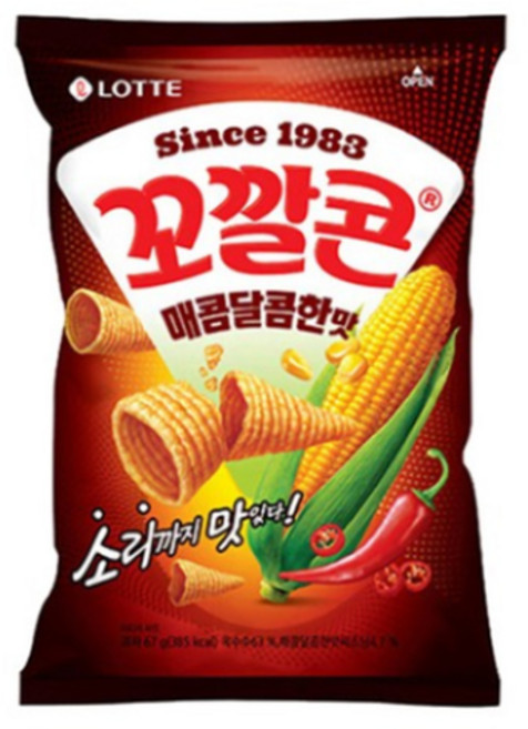꼬깔콘 매콤달콤한맛, 67g, 2개