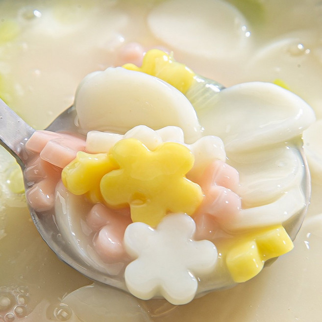 100% 국내산 전통 삼색 떡국떡 꽃떡국떡 (삼색떡국떡 + 흰떡국떡), 1, 1kg