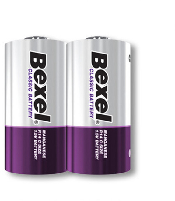 벡셀 망간 R14 C형 2입 건전지 벌크형 1.5V 수은제로 카드뮴제로, 없음, 1개, 2개입