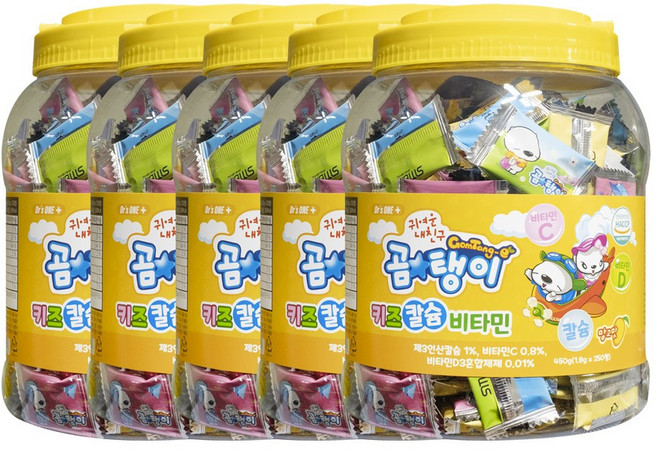 곰탱이 키즈칼슘비타민 망고맛 250정, 1개