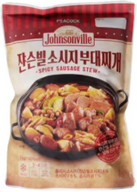 피코크 쟌슨빌 소시지 부대찌개 1kg 3개
