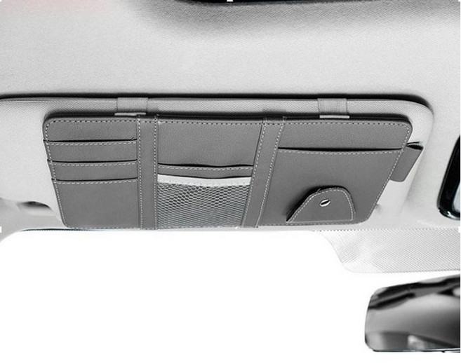 우블리스 차량용 썬바이저 수납 포켓 2P, 그레이1P+그레이1P