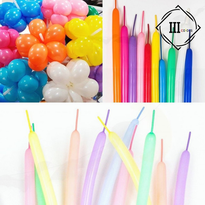 요술풍선 알록달록 요술 풍선 만들기 매직 벌룬 아트 동물, 1개, 봄이네가게 셈퍼텍스260S요술풍선 일반(혼합)100개입